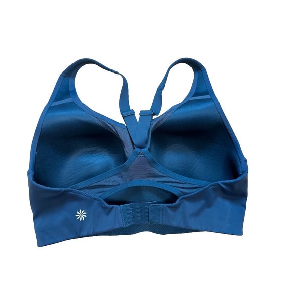 Athleta Mesh Back Phenomena Sports Bra Adjustable High Impact Blue - 32DD - Picture 2 of 5